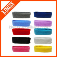 Sport Sweatband Terry Tela de algodão Yoga Headband